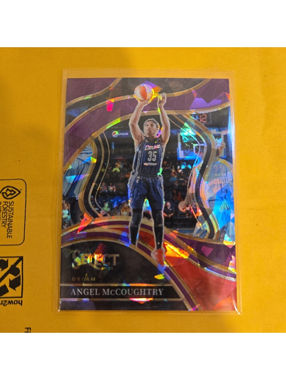 2024 Select ENBA Angel Mccoughtry Courtside Purple cracked ice /149